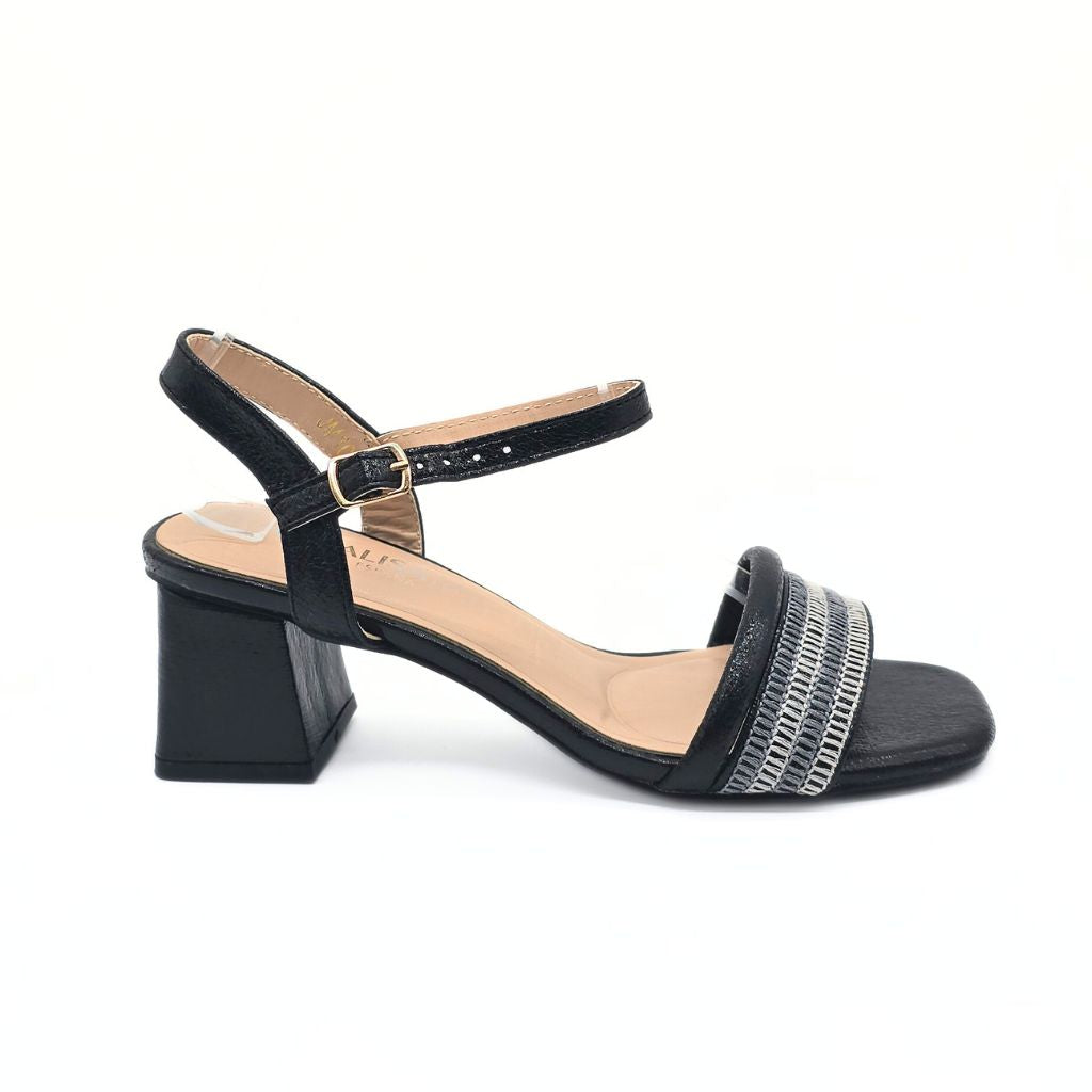 Sandalia de Tacón Negro