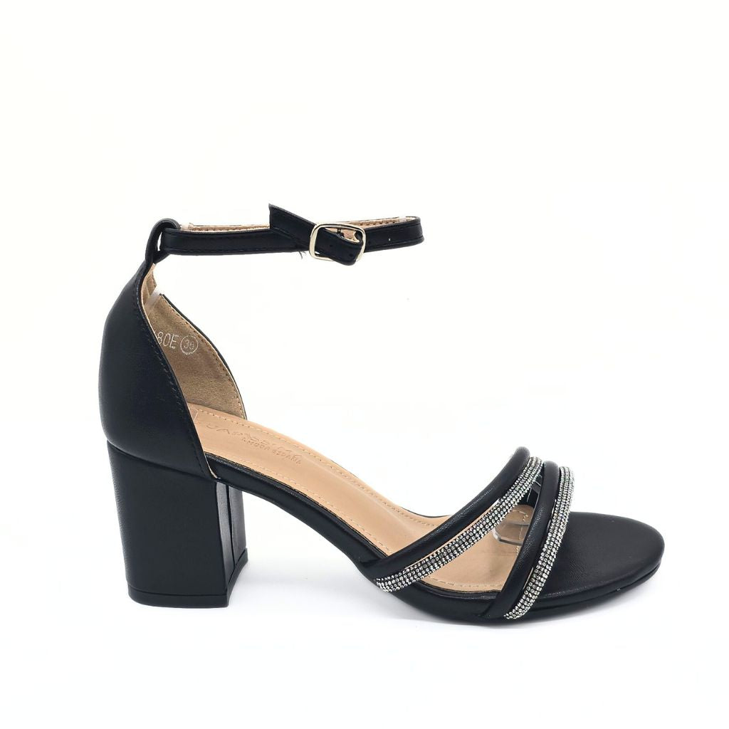 Sandalia de Tacón Negro