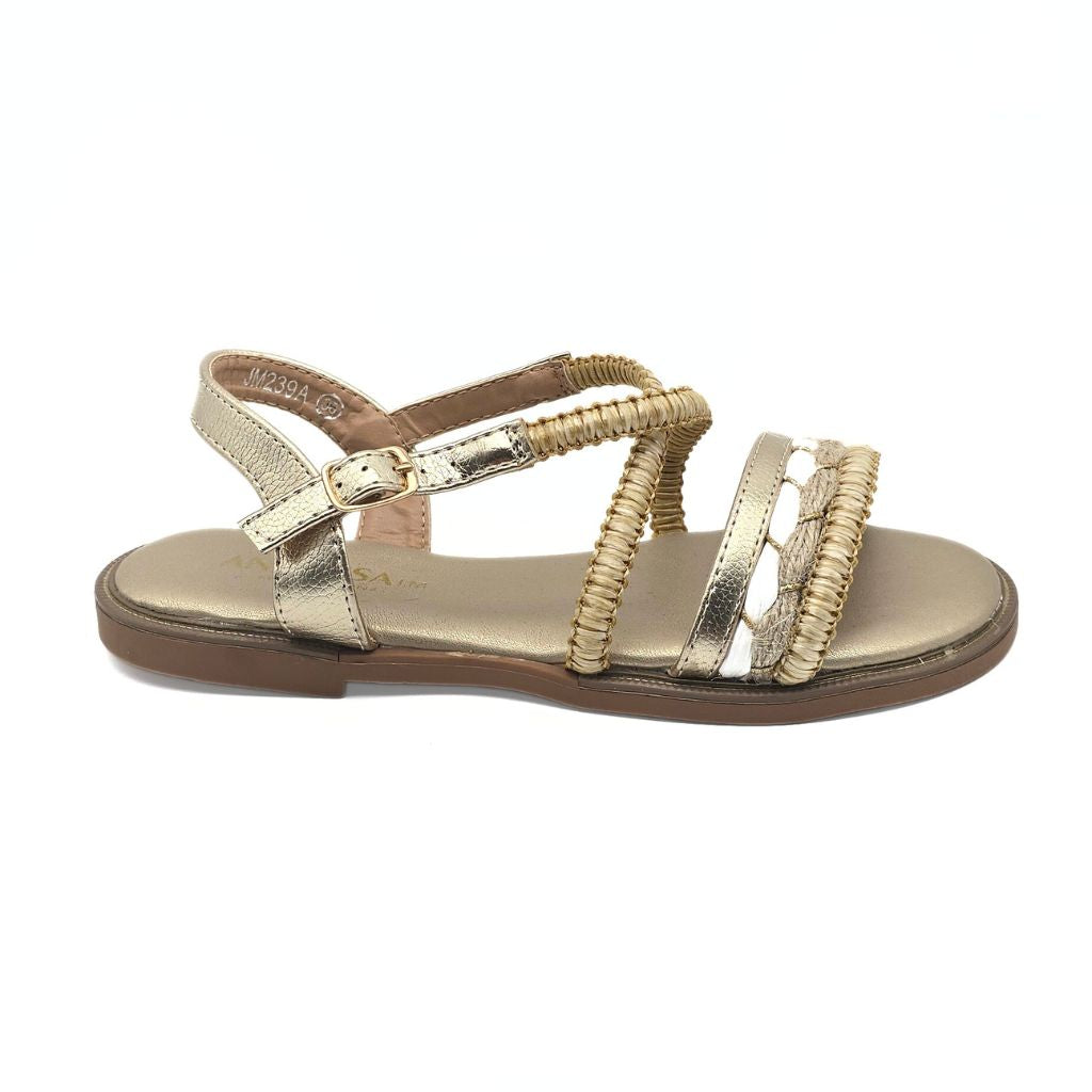 Sandalia Plana Beige