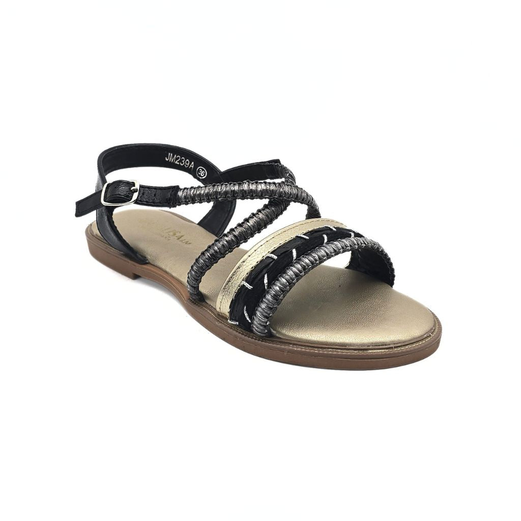 Sandalia Plana Negro
