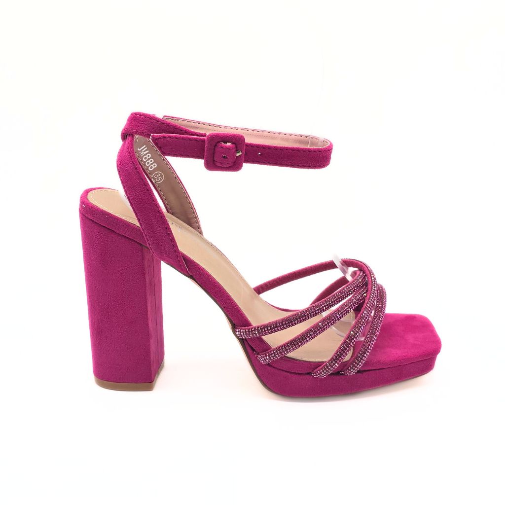 Sandalias de Tacón Fuxia